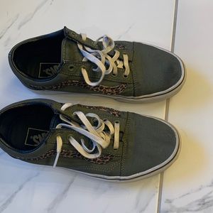 Olive Green and Leopard Vans